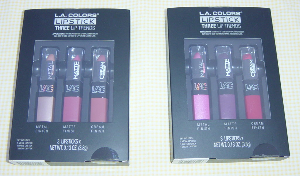 photo of two LA Colors lipstick gift boxes